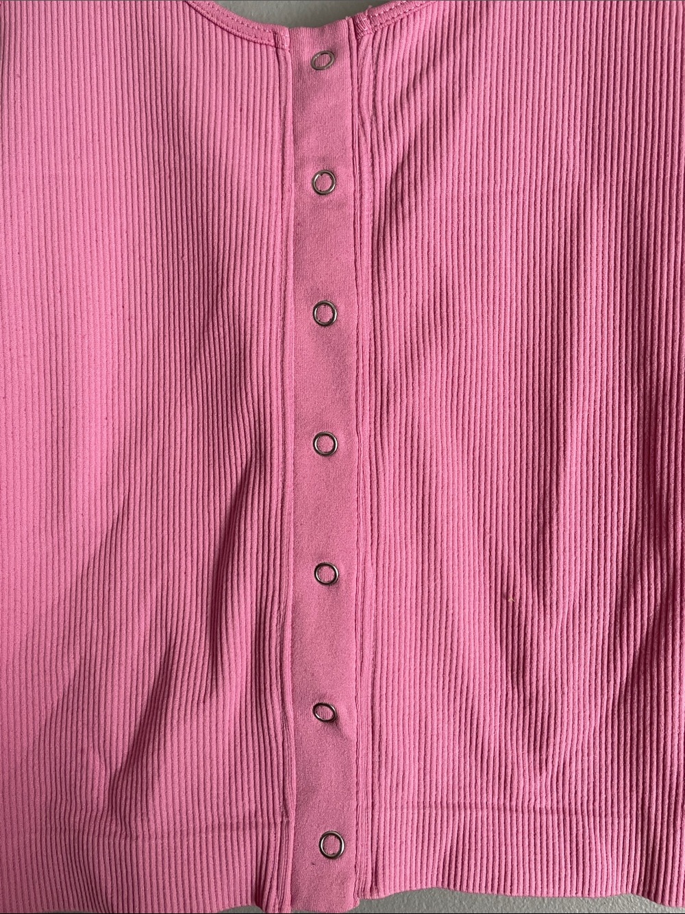 Pink Ribbed Button-Front Tank Top - Women - Picture 2 of 3